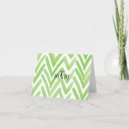 Monogram plezier met een pop bedankkaart