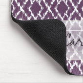 Monogram Plum Paars Tribal Ikat Diamond Pattern Muismat (Hoek)