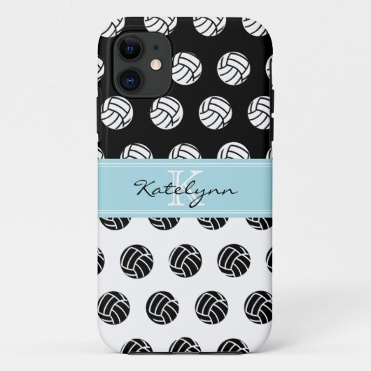 Monogram Polka Dot Volleyballen iPhone 5 Hoesje (Achterkant)