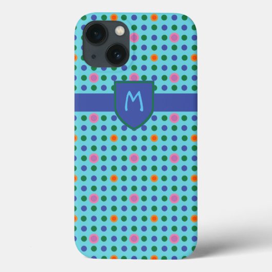 Monogram Polka Dots Aangepaste iPhone 6 Xtreme Hoe Case-Mate iPhone Case (Achterkant)