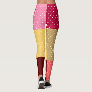 Monogram polka dots patroon leggings
