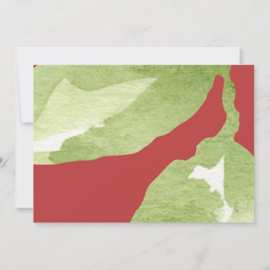 Monogram Pomegranaat Foliage Note Bedankkaart (Achterkant)