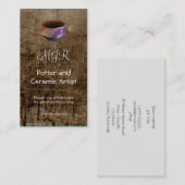 Monogram, Potter, Keramische kunstenaar, ledereffe Visitekaartje (Voorkant / Achterkant)