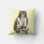 Monogram Prachtige  Ilustratie van de Owl Kussen (Achterkant)