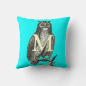 Monogram Prachtige  Ilustratie van de Owl Kussen (Achterkant)