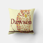 Monogram Prachtige  Ilustratie van de Owl Kussen (Achterkant)