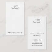 Monogram Premium - dikke moderne Sjabloon - vertic Visitekaartje (Voorkant / Achterkant)