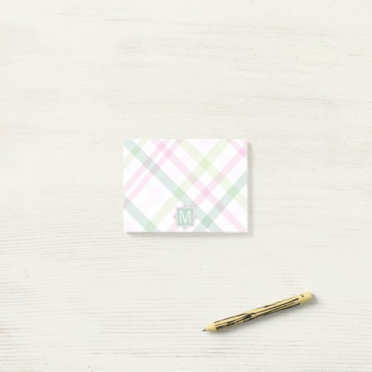 Monogram | Preppy Play Post-it® Notes (Op bureau)