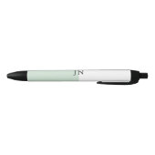Monogram Pretty Groen Pastel Wit Kleurblok Zwarte Inkt Pen (Bodem)