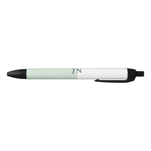 Monogram Pretty Groen Pastel Wit Kleurenblok Zwarte Inkt Pen (Bodem)