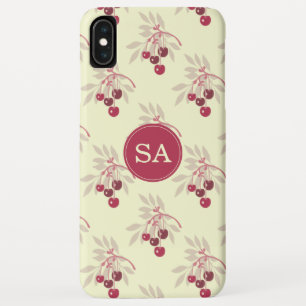 Monogram Pretty Rode Kers iPhone XS Max Hoesje