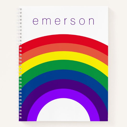 Monogram primaire regenboog notitieboek (Voorkant)