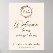 Monogram Proefavond Welcome Sign Schuimplaat  Poster (Voorkant)