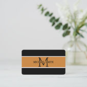 Monogram Professional Bronze Modern Visitekaartje (Staand voorkant)