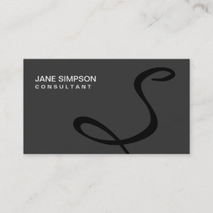 Monogram Professional Elegant Black Modern Visitekaartje