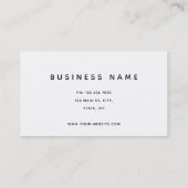 Monogram Professional Elegant Modern Black Busines Visitekaartje (Achterkant)