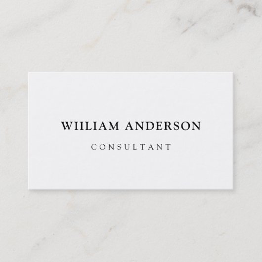 Monogram Professional Elegant Modern Black Busines Visitekaartje (Voorkant)