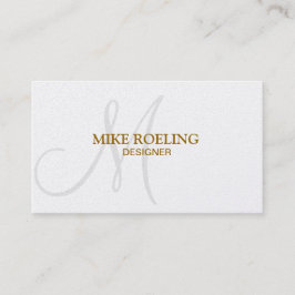 Monogram Professional Elegant Modern Gold Visitekaartje