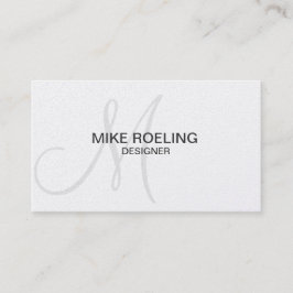 Monogram Professional Elegant Modern Grey Visitekaartje