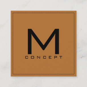 Monogram Professional Elegant modern koper Vierkante Visitekaartje