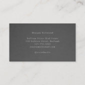 Monogram Professional Gray Silver Real Estate Visitekaartje (Achterkant)