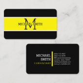 Monogram Professional Lemon Modern Visitekaartje (Voorkant / Achterkant)
