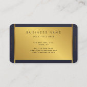 Monogram Professional Luxe, donkere & gouden Logo Visitekaartje (Achterkant)