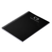 Monogram Professional Plain Minimalist Black Notitieboek (Linkerzijde)
