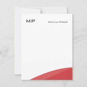 Monogram Professional Plain Minimalist Notitiekaartje