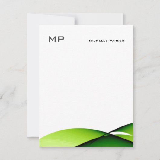 Monogram Professional Plain Minimalist Notitiekaartje (Voorkant)