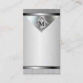 Monogram Professional Silver Metal Visitekaartjes