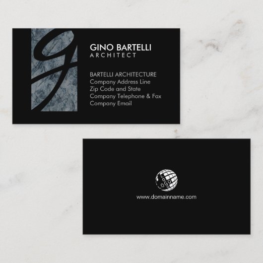 Monogram Professional Visitekaartje architect (Voorkant / Achterkant)