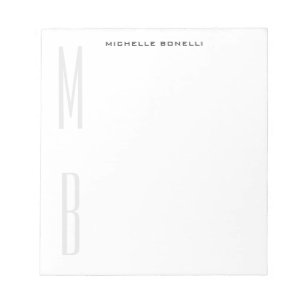 Monogram Professioneel Eenvoudig Minimalistisch Notitieblok