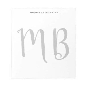 Monogram Professioneel Eenvoudig Minimalistisch Notitieblok