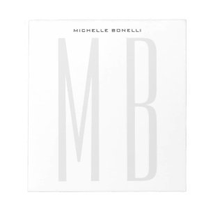 Monogram Professioneel Eenvoudig Minimalistisch Notitieblok