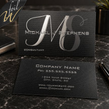 Monogram Professioneel Folie op Zwarte Metal Textu
