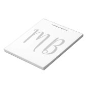 Monogram Professionele Eenvoudige Minimalist Notitieblok (Gedraaid)