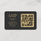 Monogram Professionele Marketing Zwart Modern Visitekaartje (Achterkant)