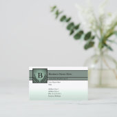 monogram professionele (olijfgroen) visitekaartje (Staand voorkant)