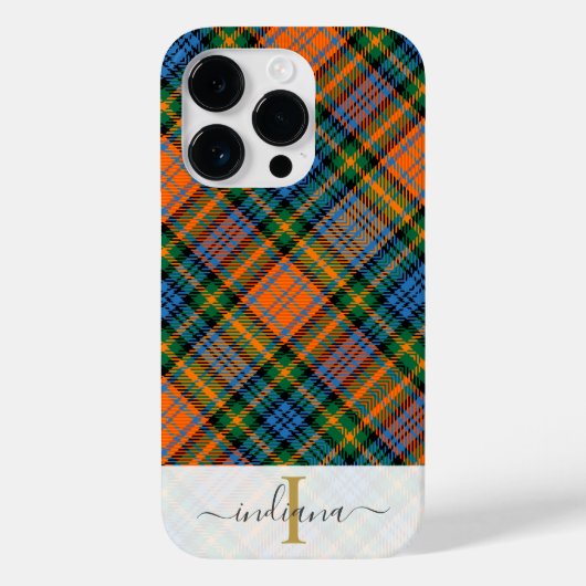 Monogram Pset Rustic Clan Murray Tartan Persoonlij Case-Mate iPhone Case (Achterkant)