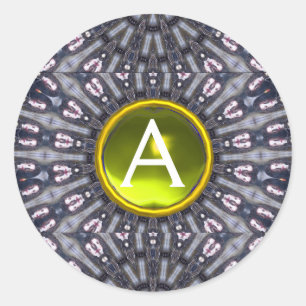Monogram PSYCHEDELIC KALEIDOSCOPE/MYSTISCHE MEMORI Ronde Sticker