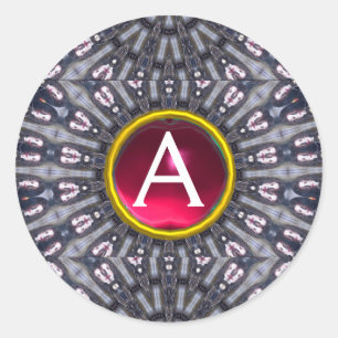 Monogram PSYCHEDELIC KALEIDOSCOPE/MYSTISCHE MEMORI Ronde Sticker