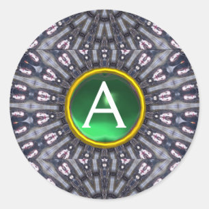 Monogram PSYCHEDELIC KALEIDOSCOPE/MYSTISCHE MEMORI Ronde Sticker
