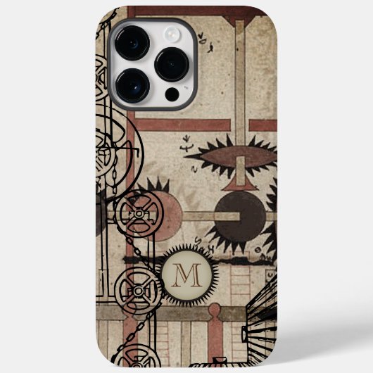Monogram Punk geavanceerd telefoongeval met stuuri Case-Mate iPhone Case (Achterkant)