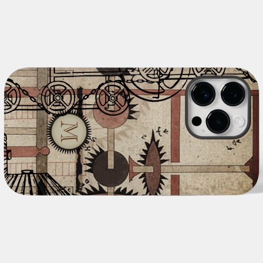 Monogram Punk geavanceerd telefoongeval met stuuri Case-Mate iPhone Case (Achterkant (horizontaal))