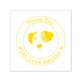 Monogram Puppy Dank je zelf-inkt stempel (Design)