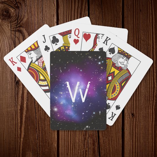 Monogram Purple Galaxy Cluster Pokerkaarten