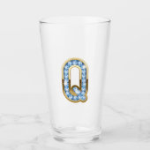 Monogram Q - 16 oz glas (Voorkant)