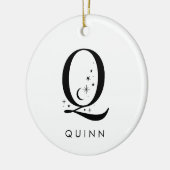 Monogram Q hemelse naam Keramisch Ornament (Links)