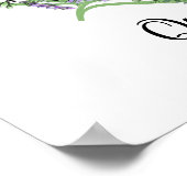 Monogram Q, Lavender Eucalyptus kinderkamer poster (Hoek)